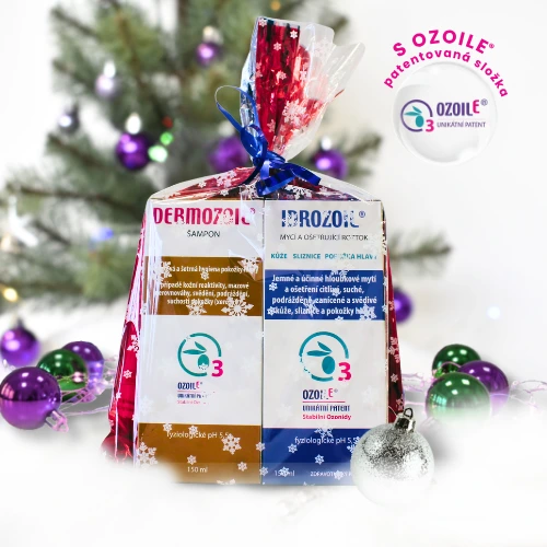 Sada se slevou 10% na mytí pokožky hlavy i celého těla. Šampón a mycí roztok pro citlivou pokožku při ekzému a tvorbě lupů.