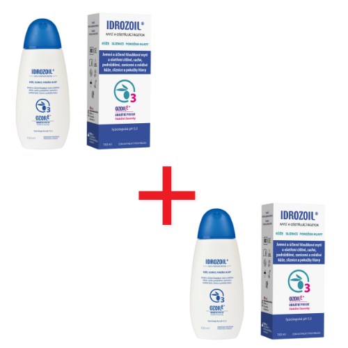 Výhodná sada 2x Idrozoil mycí a ošetřující roztok 150 ml na mytí pokožky celého těla.
