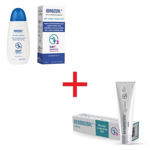 Krém Dermozoil a roztok Idrozoil pro ošetření pokožky s dermatitidou