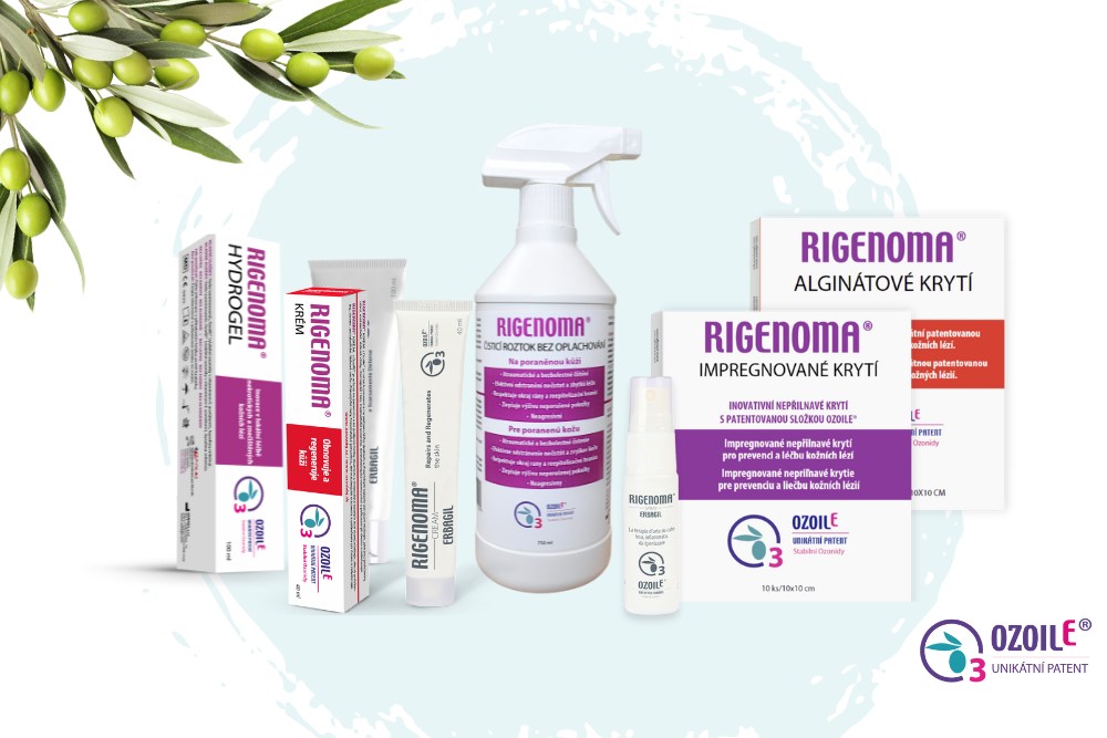NOVINKA na urychlení hojení ran a zánětů – linie RIGENOMA s OZOILE