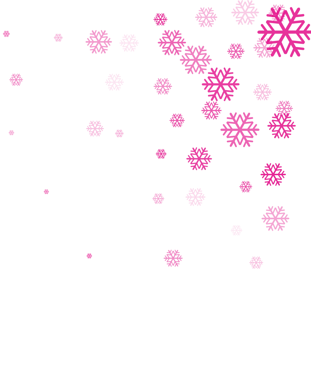 růžové vločky na průhledném pozadí