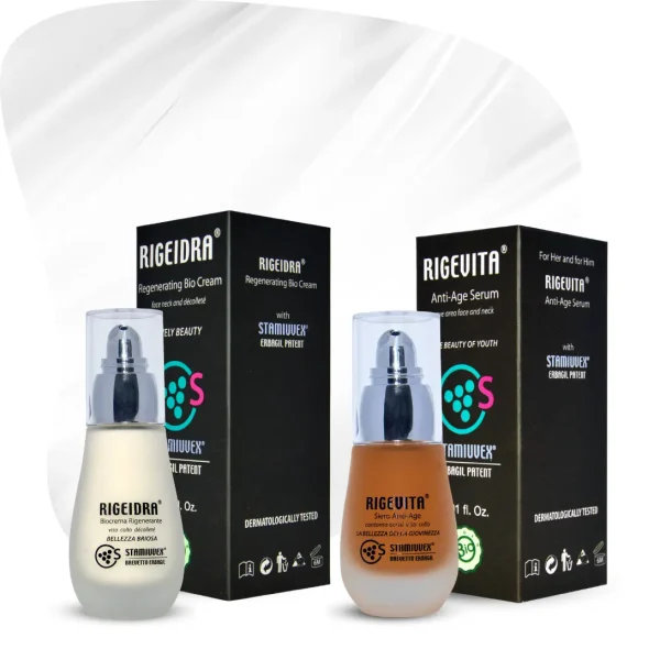 Stamiuvex je patent společnosti Erbagil vyrobený z kmenových buněk z nezralého hroznového vína. Jedná se o výjimečnou odrůdu vinné révy FALANGHINA DEL SANNIO DOP, kterou si společnost Erbagil pěstuje ve vlastních vinicích v okolí italského města Neapol.